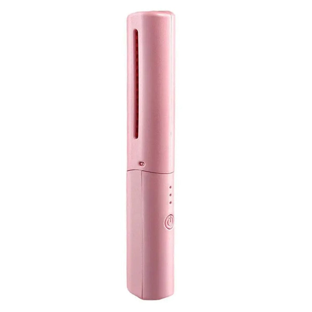 Rechargeable Mini Hair Straightener, Travel Portable USB Charging Cordless Hair Straightener Bursh, Three Temperature Adjustments Flat Iron Comb