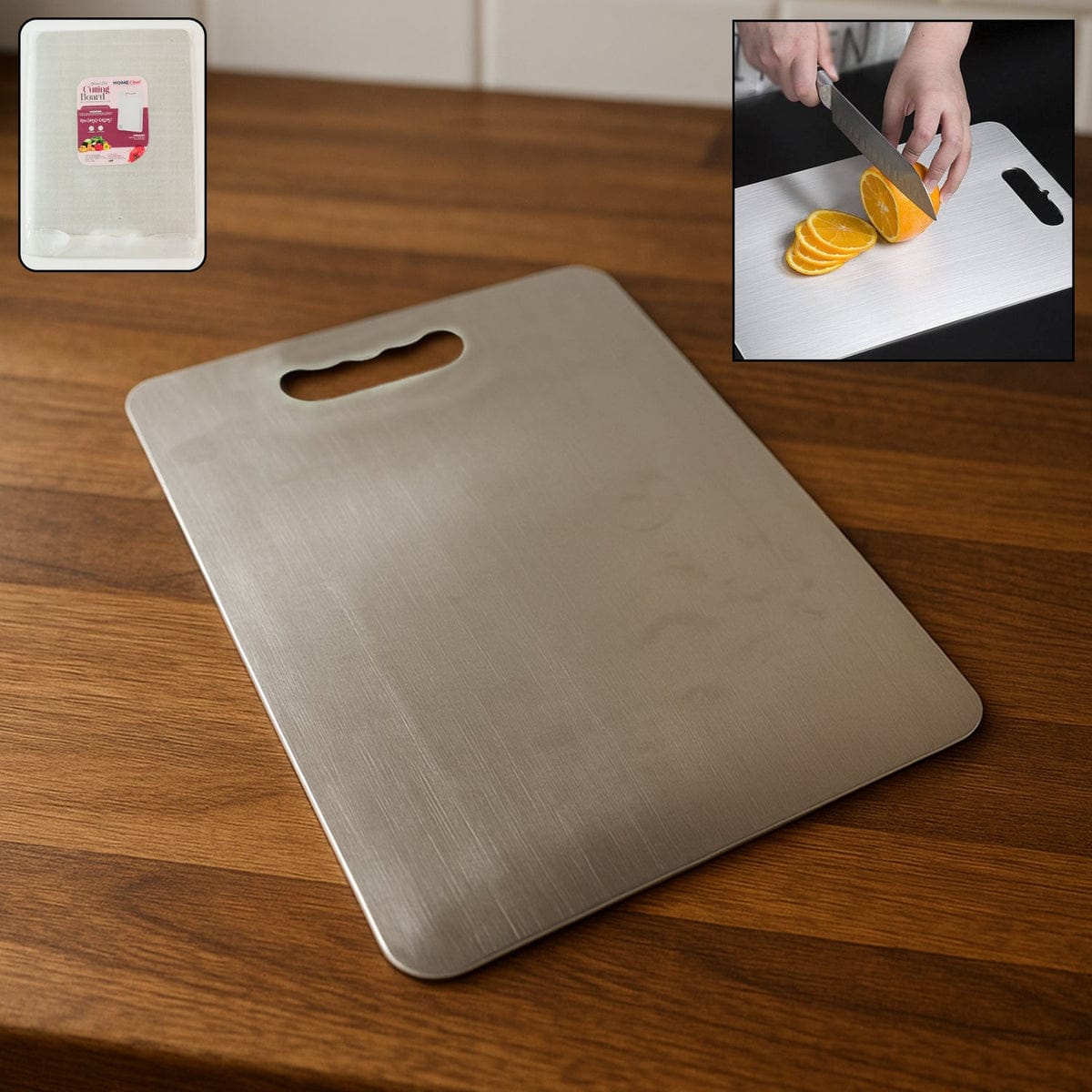 Premium Stainless Steel Cutting Board 229mm x 330mm